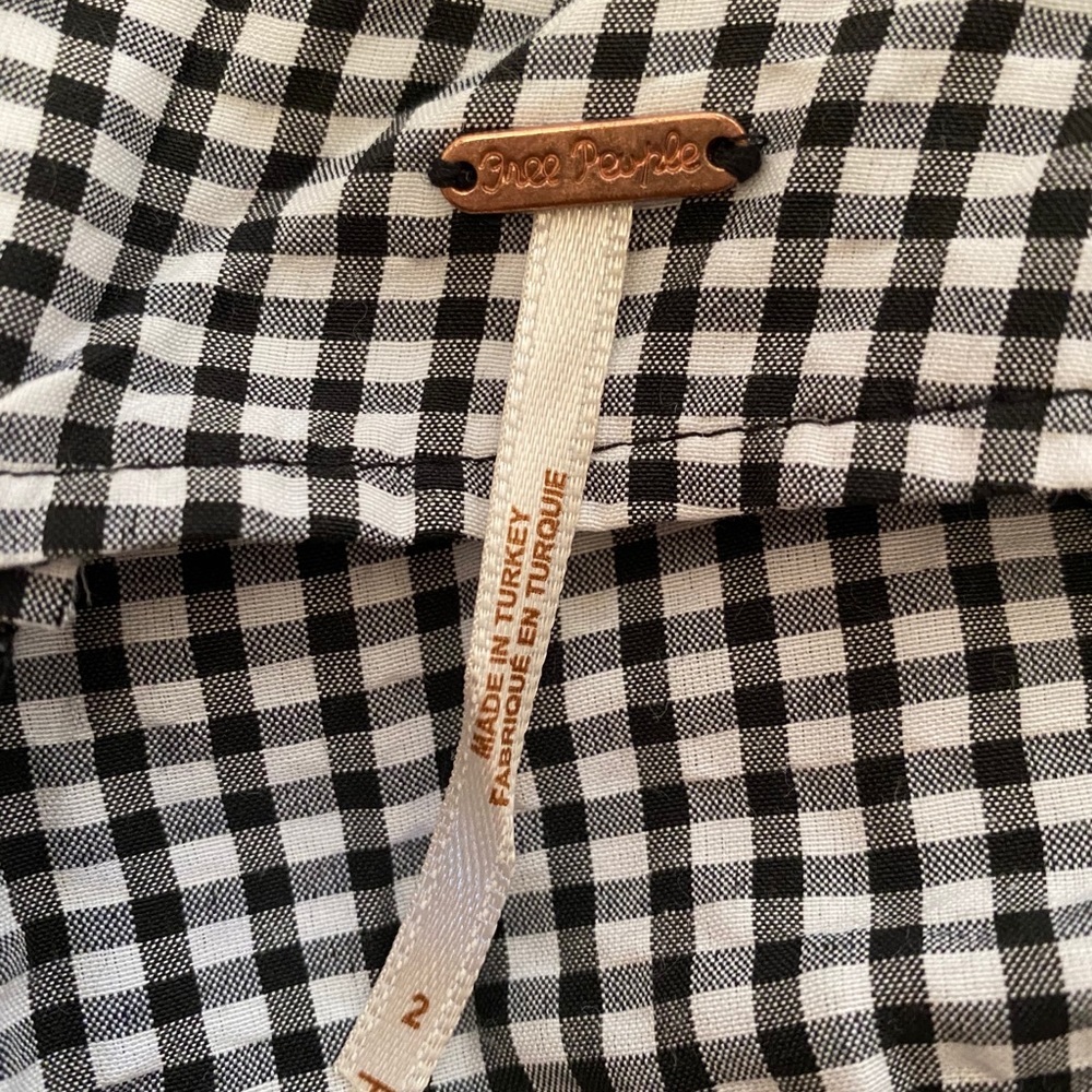 Free People Checkered Bow Pants - Picture 3 of 3